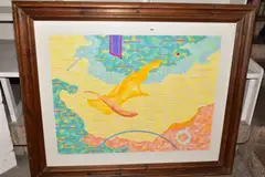 an abstract composition, untitled, initialled and dated (19)97 bottom right by Vanda Harvey, gouache, offered Aug 2020