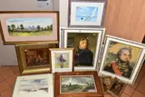 etc, to include a John Lawrence watercolour of boats on the water, Fairfax Cameron landscape watercolour by Paintings And Prints, 1981, watercolour, sold Aug 2020