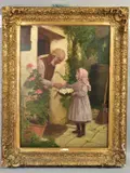 Flowers for the Wedding by William G Hooper, 1894, oil, sold Aug 2020