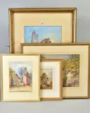 Continental street scene, watercolour, signed lower right, by Charles Rousse, 1884, watercolour, sold Aug 2020