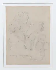 Certosa di Pavia by Charles Rennie Mackintosh, Bronze Outlets, pencil on paper, framed annotated, unsigned, sold Jun 2019