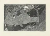 Rime of the Ancient Mariner, 1913 print on paper, framed signed in the print and dated 1913, 17.5 x 11.5cm by Harry Clarke, 1913, print on paper, sold Jun 2019