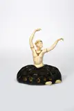 Exotic dancer seated patinated bronze and ivory by Pierre le Faguays, bronze and ivory, sold Jun 2019