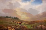 On the moor, Glen Lyon, Perthshire Signed and dated 1910, also signed and titled verso Oil on canvas 41 x 61cm; 16 x 24in Provenance: R by Walter J. Watson, 1910, Oil on canvas, sold Jun 2019