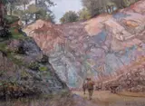 A Malvern Hills Quarry by Illingworth Varley, Oil on canvas, sold Jun 2019