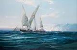 Off the Moroccan coastSigned by David Roy Macgregor, Oil on canvas, sold Jun 2019