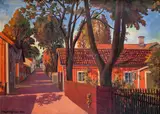 Asgrand by Birger Borgman, 1950, Oil on canvas, sold Jun 2019