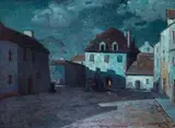 The Village of Conques Signed by Alexi Hanzen, 1927, Oil on canvas, offered Jun 2019