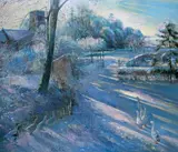 Hoar Frost MorningSigned by Timothy Easton, Oil on canvas, sold Jun 2019