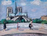 Notre Dame, Paris, from Pont de l~Archevêché Signed Oil on board 33 x 40cm Provenance: Christie~s, London, 27th March 1997, lot 63 ++Good condition by Paul Maze, Oil on board, sold Jun 2019