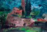 St Catherine~s Church by John Piper Ch, Watercolour, bodycolour and chalk over pen and ink, sold Jun 2019