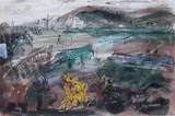 Bishopstone Beach Tide Mill by John Piper Ch, Mixed media, sold Jun 2019
