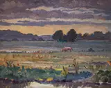 River landscapeOil on board43 by Ethelbert White, Oil on board, sold Jun 2019