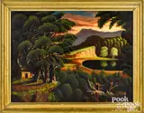 landscape by Thomas Chambers, oil on canvas, sold Apr 2022