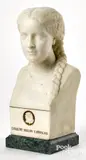 bust of famous opera singer Caroline Miolan Carvalho by Mathieu-Meusnier, 1867, marble, offered Apr 2022