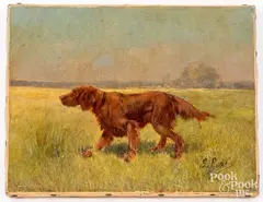of a setter by Eugène Petit, oil on canvas, sold Mar 2022