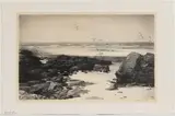 WINDY SHORE by Stow Wengenwroth, pencil signed and titled in lower margin. Unframed. Circa 1960. 10 1/2, sold Apr 2023