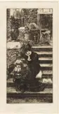 REVERIE ETCHING by James Tissot, pencil signed in margin lower left. Housed in a modern frame. Circa 1881. 9, sold Apr 2023