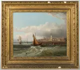 NAUTICAL SCENE by Charles Diebold, oil on canvas, sold Apr 2023