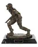 Untitled by Felix Wehls de Weldon, BRONZE FIGURE OF A UNITED STATES MARINE, signed and dated, titled ", sold Apr 2023