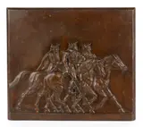 Untitled by Felix Wehls de Weldon, BRONZE BAS-RELIEF REVOLUTIONARY WAR PLAQUE, sold Apr 2023