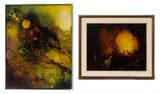 FANTASY PAINTINGS, LOT OF TWO by Helen Struven, oil on canvas, sold Apr 2023