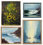 NAUTICAL SCENES / STILL-LIFE PAINTING, LOT OF FOUR by Helen Struven, oil on canvas, sold Apr 2023