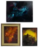 MID-CENTURY MODERN PAINTINGS, LOT OF THREE by Helen Struven, oil on canvas, sold Apr 2023