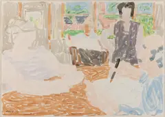 ABSTRACT PAINTING by Stephen Pace, watercolor on paper, sold Apr 2023