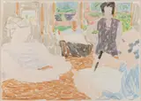 ABSTRACT PAINTING by Stephen Pace, watercolor on paper, sold Apr 2023