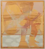 LARGE ABSTRACT PAINTING by Deborah Curtiss, acrylic / oil on plywood panel, sold Apr 2023