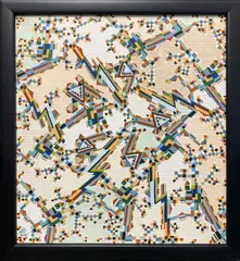 Abstract Composition by Alexander Kazakov, 2005, Oil on canvas, sold Mar 2021