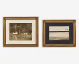 Landscapes (2) by Pamela Sztybel, oil on paper, sold Mar 2021