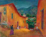 Street in Taxco (Mexico) by Clara Klinghoffer, oil on canvas, sold Mar 2021