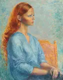 Danielle, Redhead by Clara Klinghoffer, 1966, oil on canvas, sold Mar 2021