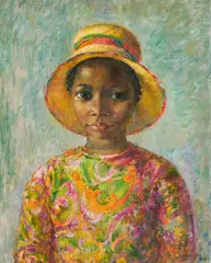 Portrait of Karen by Clara Klinghoffer, 1968, oil on canvas, sold Mar 2021