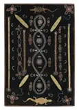 Untitled (Goanna Story) by Kaapa Tjampitjinpa, 1971, synthetic polymer powder paint on composition board, offered Nov 2014