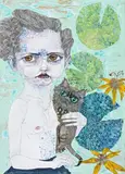 Girl #9 by Del Kathryn Barton, 2004, synthetic polymer paint, gouache, watercolour and ink on polyester canvas, sold Nov 2014