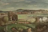 Near Orange by Lloyd Rees, 1952, oil on canvas, sold Nov 2014