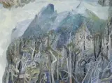 Nimbin Rocks In Fog by William Robinson, 1996, oil on canvas, offered Nov 2014