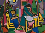 Domestic Interior by Weaver Hawkins, 1956, oil on board, sold Nov 2014