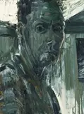 Self Portrait by Euan MacLeod, 1996, oil on canvas, sold Nov 2014