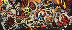 Drawing (Night) by Peter Booth, 1987, pastel and ink on paper, sold Nov 2014