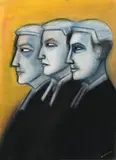 The Three Barristers by Robert Dickerson, pastel on paper, sold Nov 2014