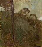 Hillside Bush Landscape by Hugh Ramsay, c.1897, oil on canvas, offered Nov 2014