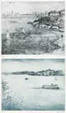 Tribute To Sydney by Lloyd Rees, 1978, eight soft ground etchings, sold Nov 2014