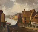 Hayes Street, Neutral Bay by Roland Wakelin, 1945, oil on board, sold Aug 2014