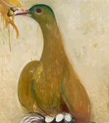 Orange Fruit Dove, Fiji by Brett Whiteley, 1969, oil and mixed media on composition board, sold Aug 2014