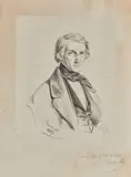 Portrait du peintre Jean-Michel Mercier by Eugène Lenepveu, Lithographie, sold Nov 2021