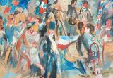 Le bal du 14 juillet by Rudolf Führmann, 1954, Gouache, sold Apr 2019